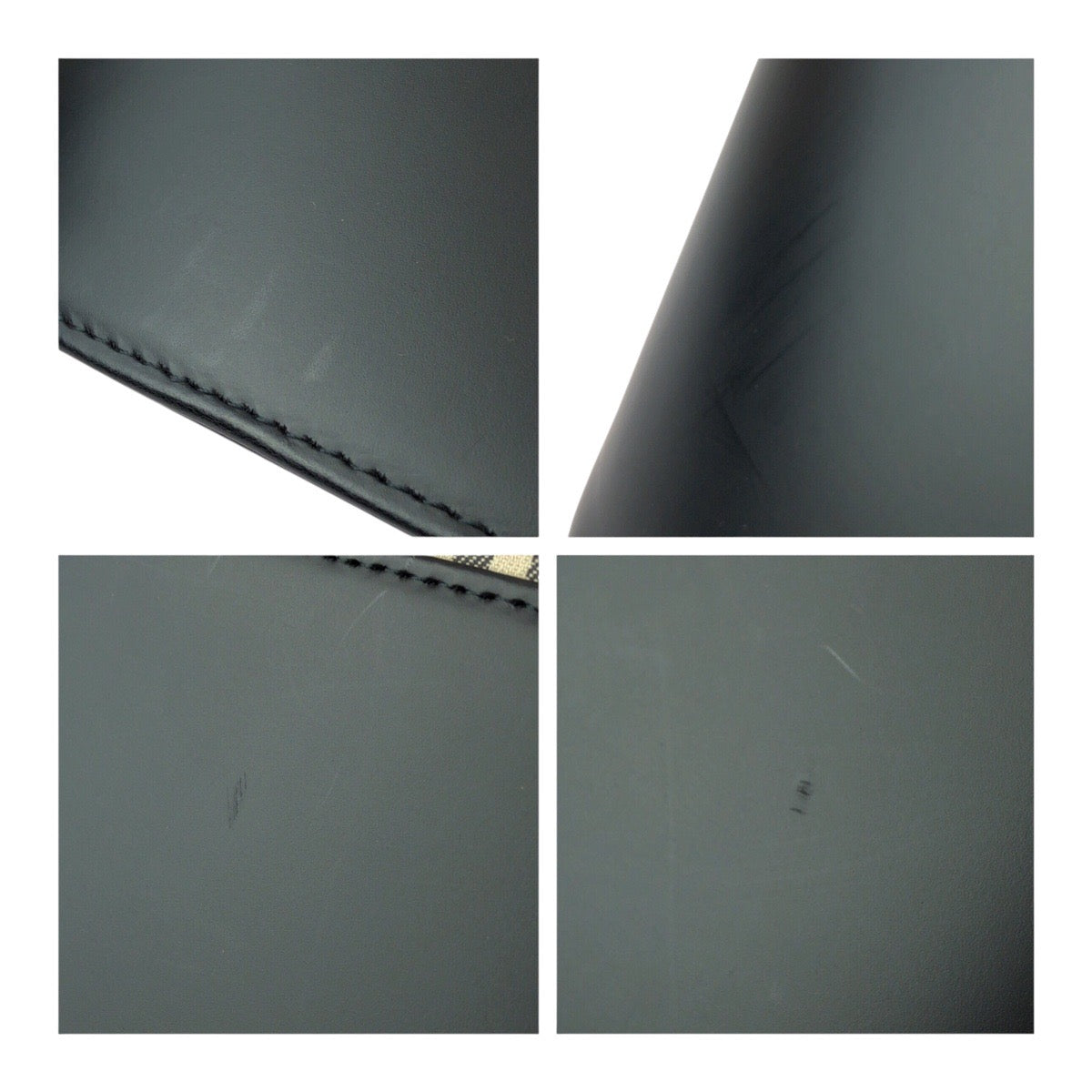 BURBERRY Tote Bag leather Black Silver Nova Check