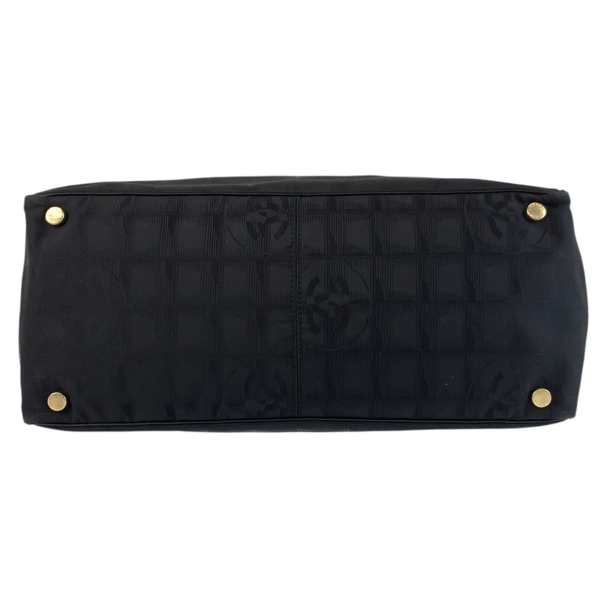 CHANEL Tote Bag Nylon Black GoldMetal New travel line Tote MM