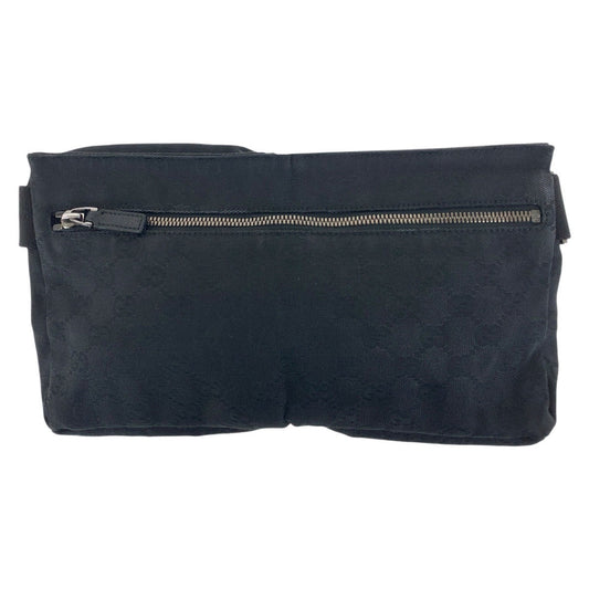 GUCCI Sling bag 28566 GG canvas Black SilverMetal