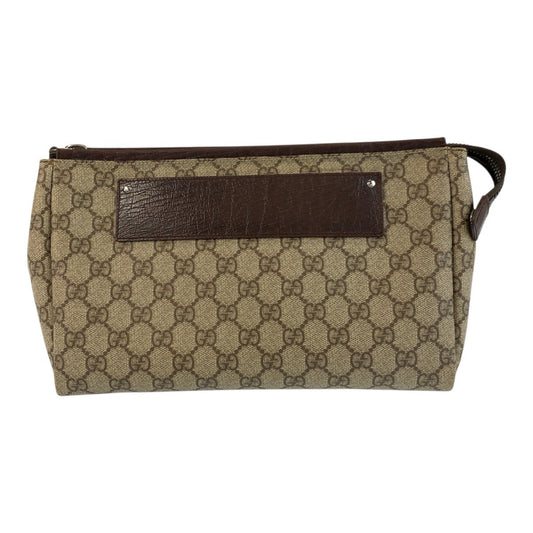 GUCCI Clutch bag 101633 GG Supreme Canvas Beige brown