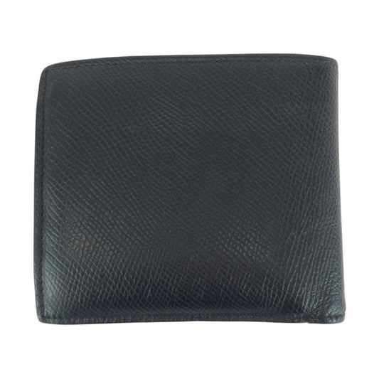 CELINE Bifold Wallet leather Black SilverMetal