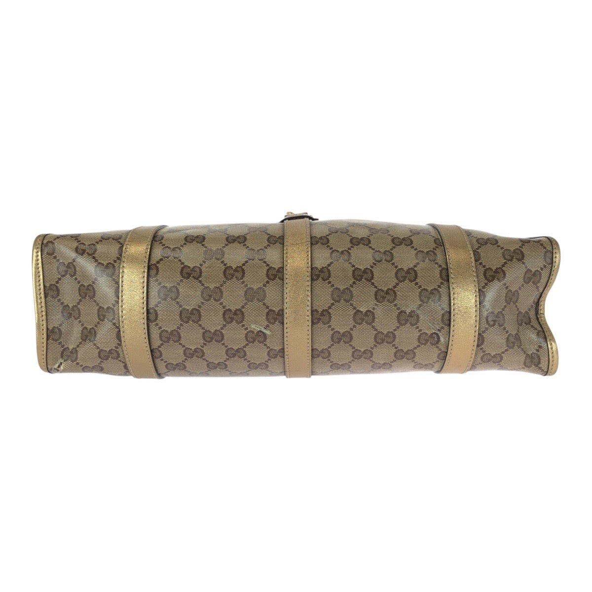 GUCCI Shoulder Bag 203494 GG canvas Gold brown GG crystal