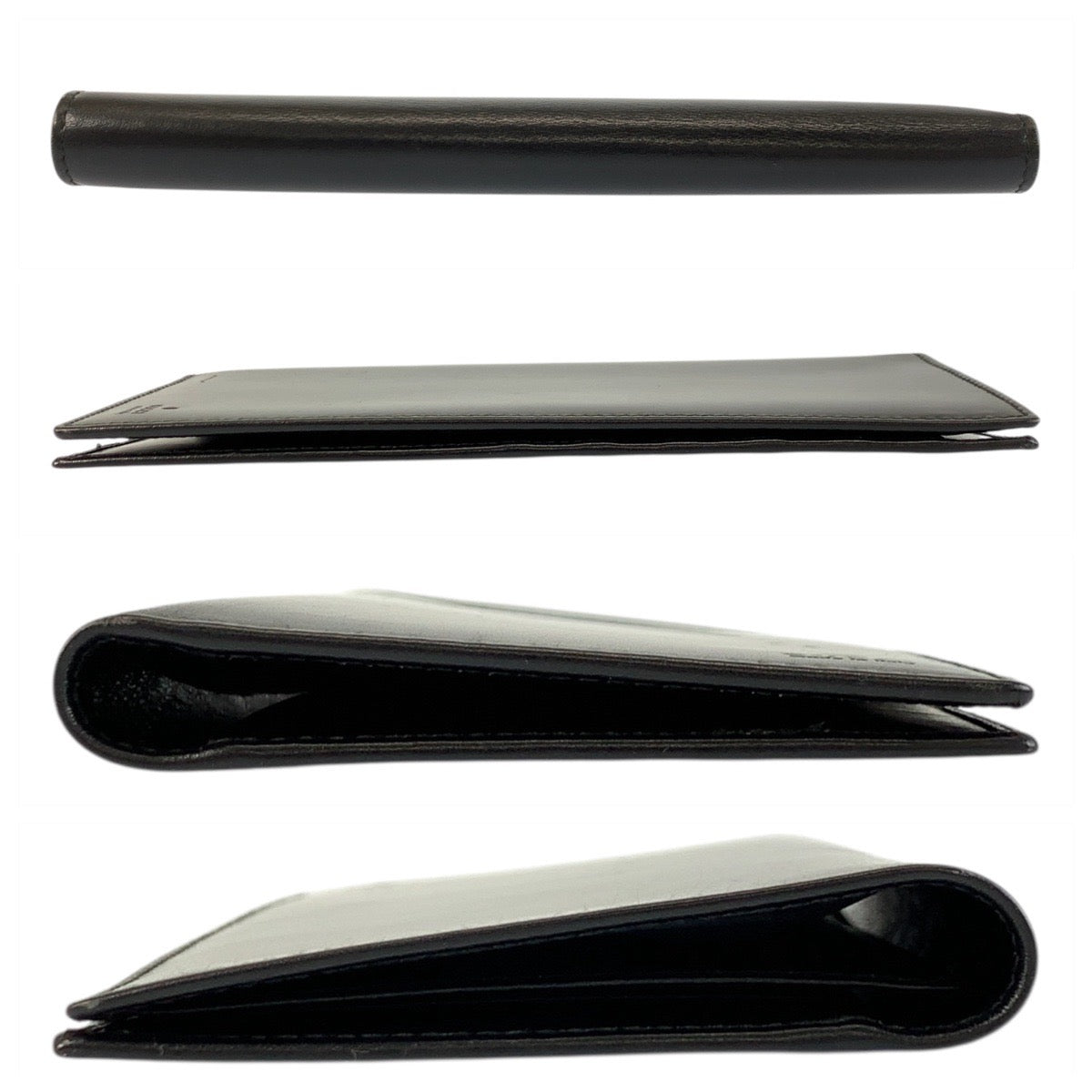 GUCCI Long Wallet Purse 030 1502 1530 leather Black black