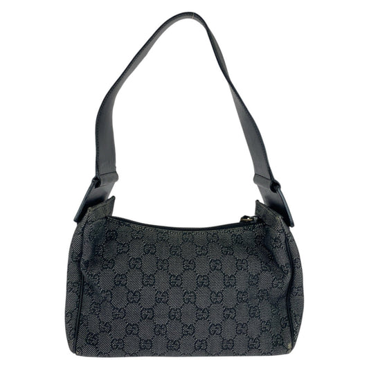 GUCCI Shoulder Bag 92699 GG canvas Black GoldMetal