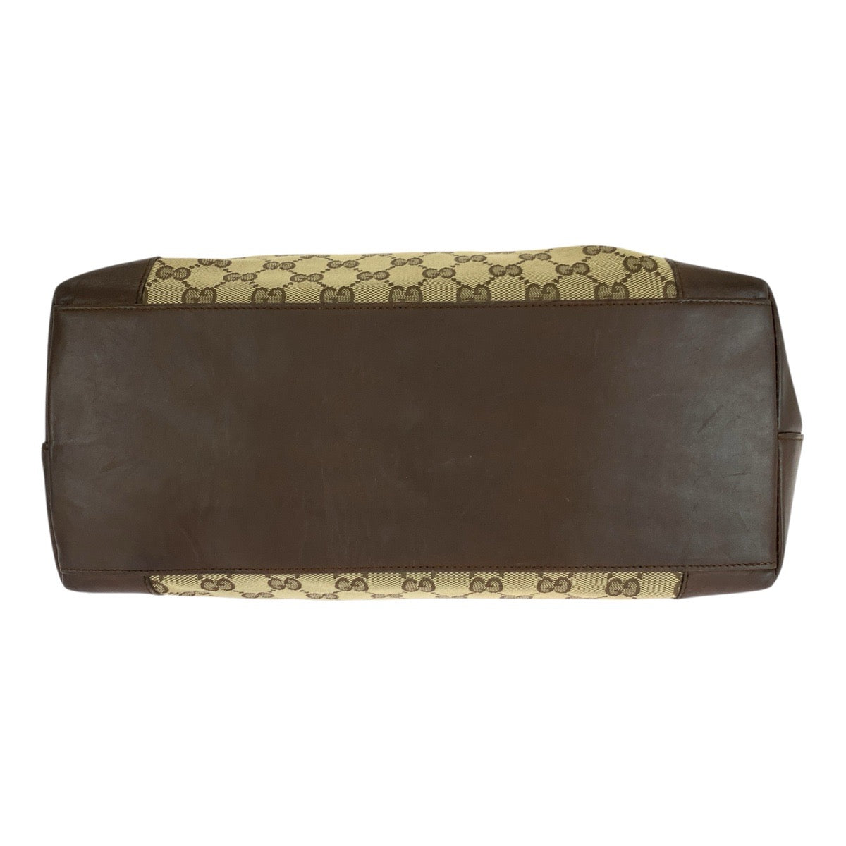 GUCCI Tote Bag 002 1121 GG canvas Beige Brown Gold Metal