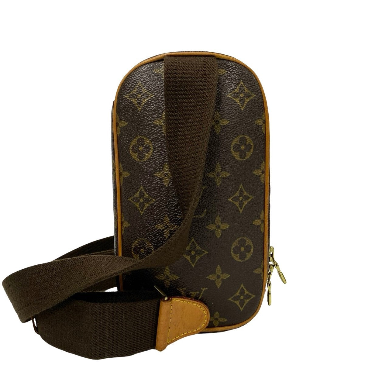 LOUIS VUITTON Sling bag M51870 Leather, PVC Brown Monogram Pochette Gange mens(Unisex) Used Authentic