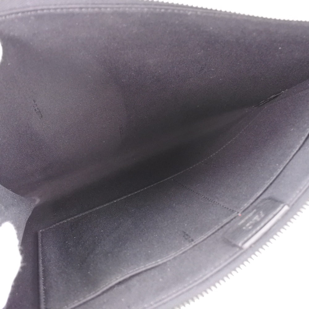 FENDI Clutch bag 8M0370 7MP F0V3X leather black Karl Lagerfeld Studs carlito flat clutch Women Used Authentic