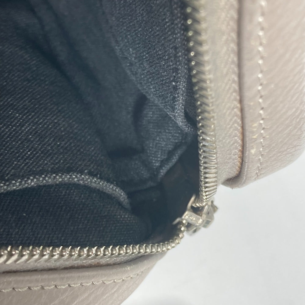 Dior business bag leather gray Pouch logo mens Used Authentic