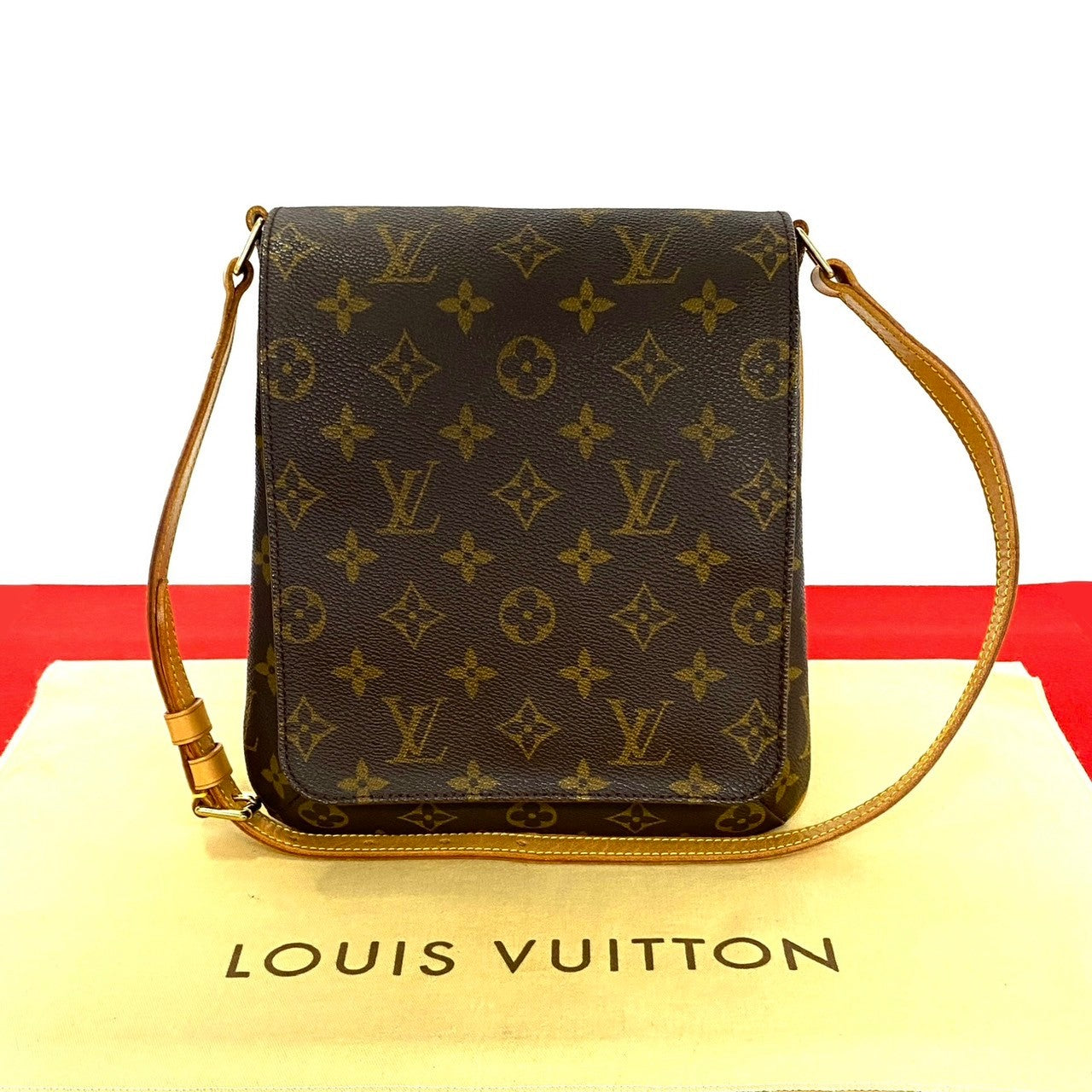 LOUIS VUITTON Shoulder Bag M51387 Leather, PVC Brown Monogram Musette Salsa mens(Unisex) Used Authentic