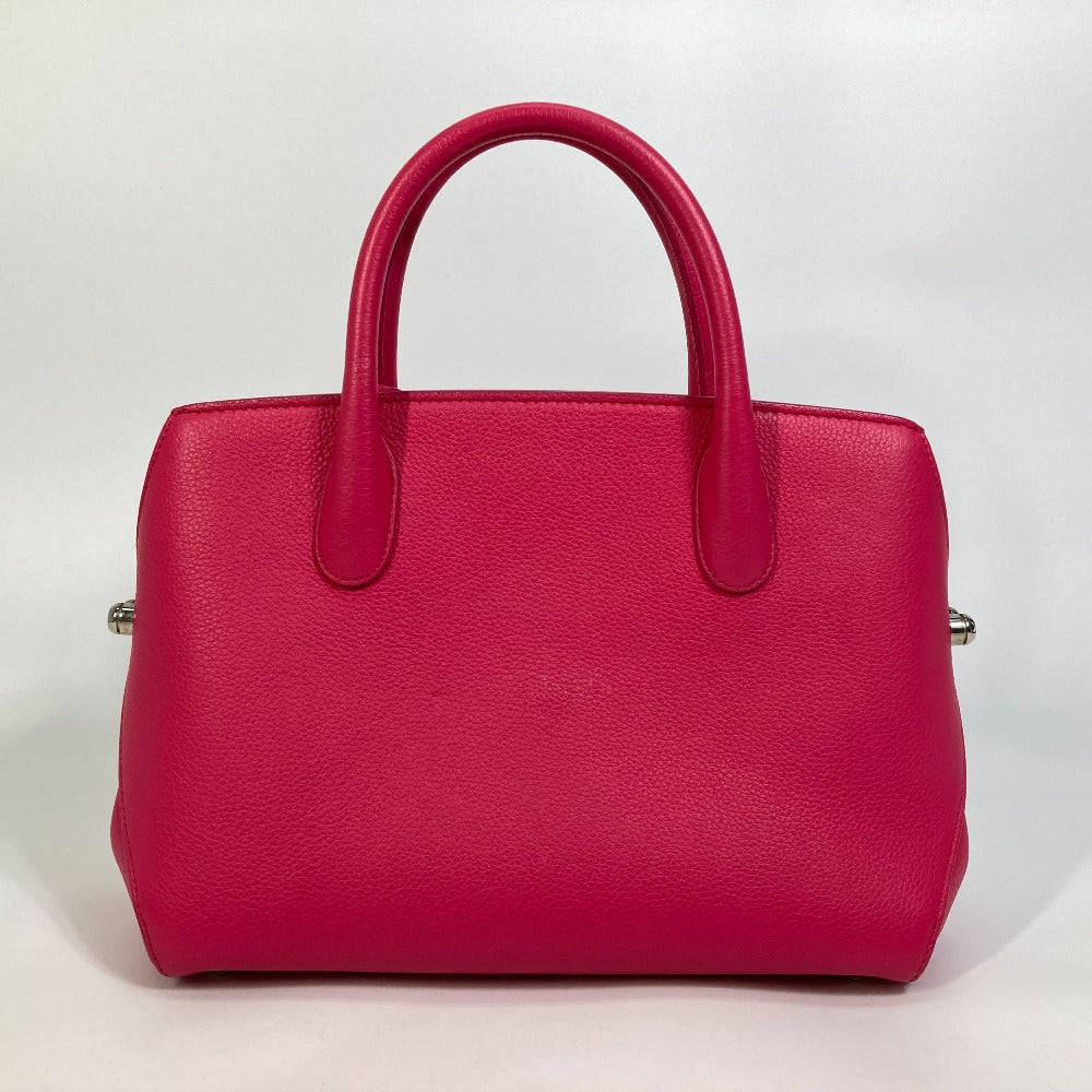 Dior Handbag leather pink open bar small Tote Bag Women Used Authentic