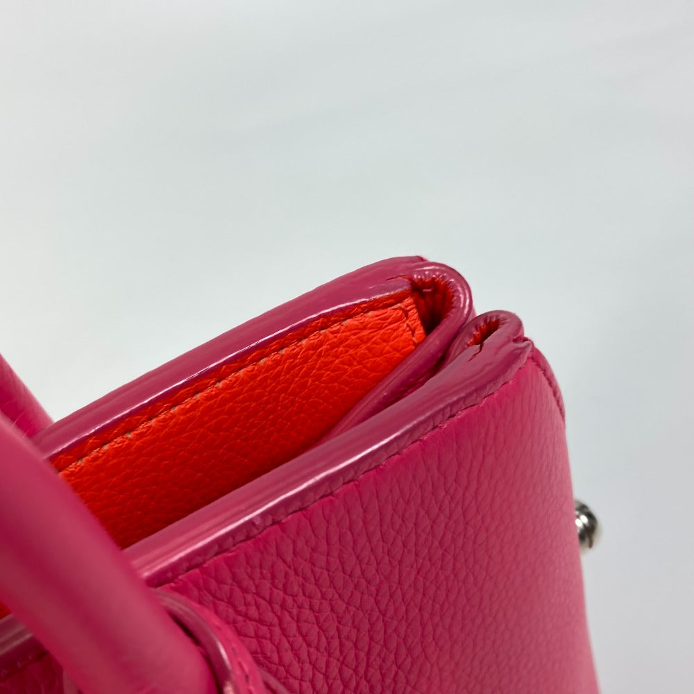 Dior Handbag leather pink open bar small Tote Bag Women Used Authentic