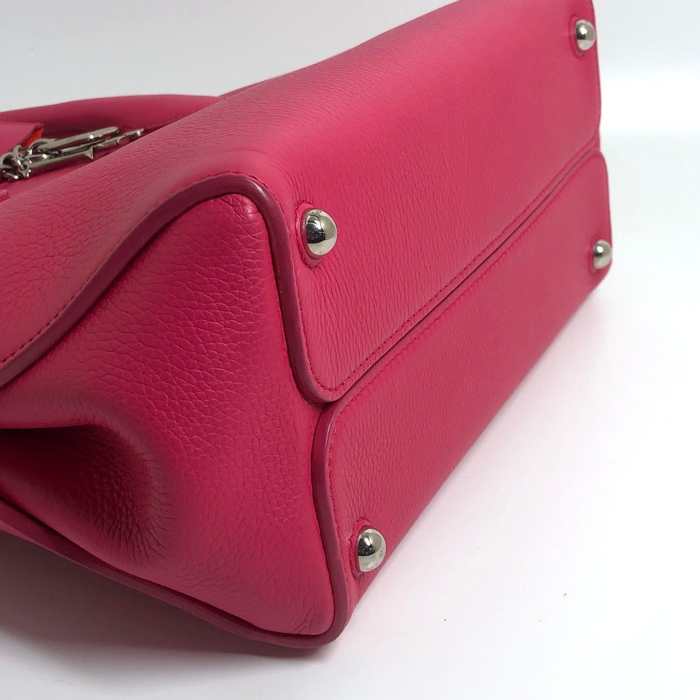 Dior Handbag leather pink open bar small Tote Bag Women Used Authentic