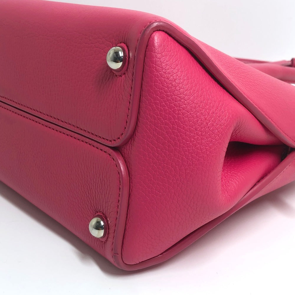 Dior Handbag leather pink open bar small Tote Bag Women Used Authentic