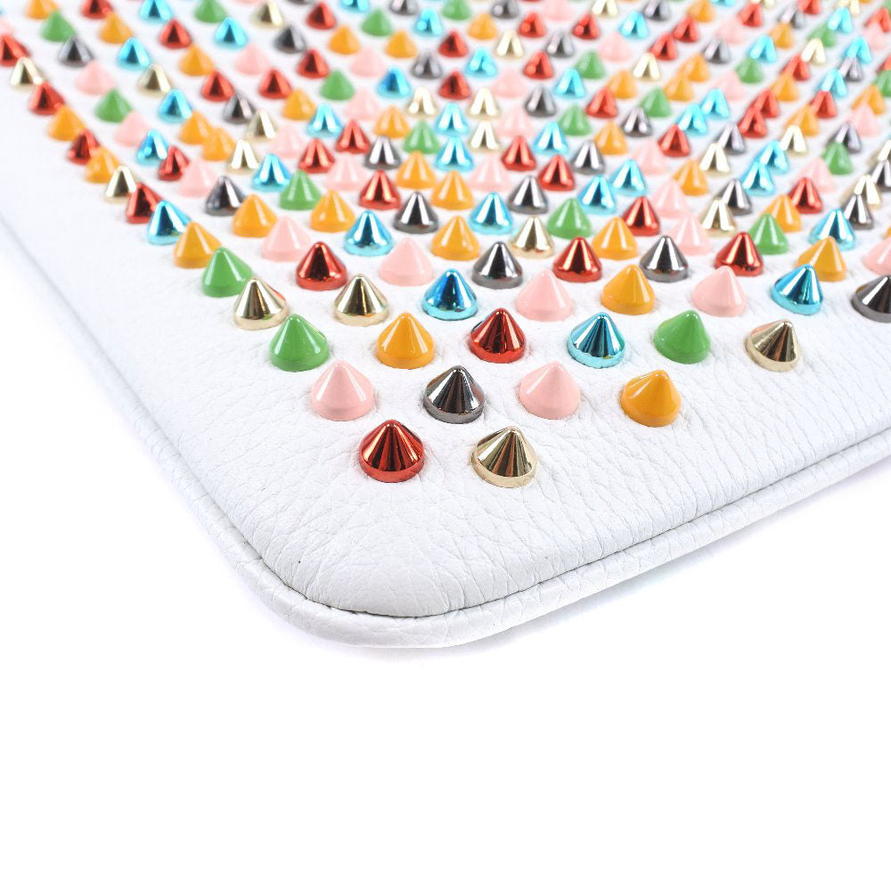 Christian Louboutin Clutch bag 1175134 Calfskin multicolor Studs 2WAYShoulder Rubiposh Women Used Authentic
