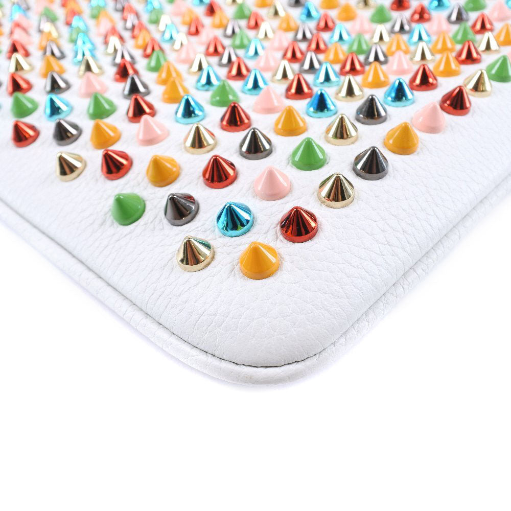 Christian Louboutin Clutch bag 1175134 Calfskin multicolor Studs 2WAYShoulder Rubiposh Women Used Authentic