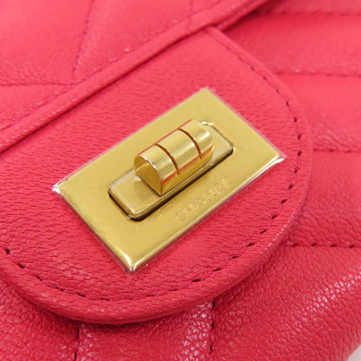 CHANEL Long Wallet Purse Calfskin pink Vstitch Women Used Authentic