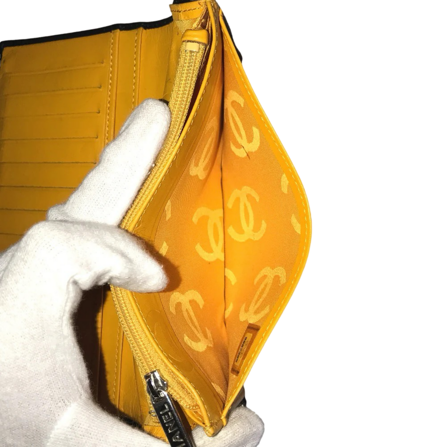 CHANEL CAMBON LAMBSKIN BIFOLD LONG WALLET