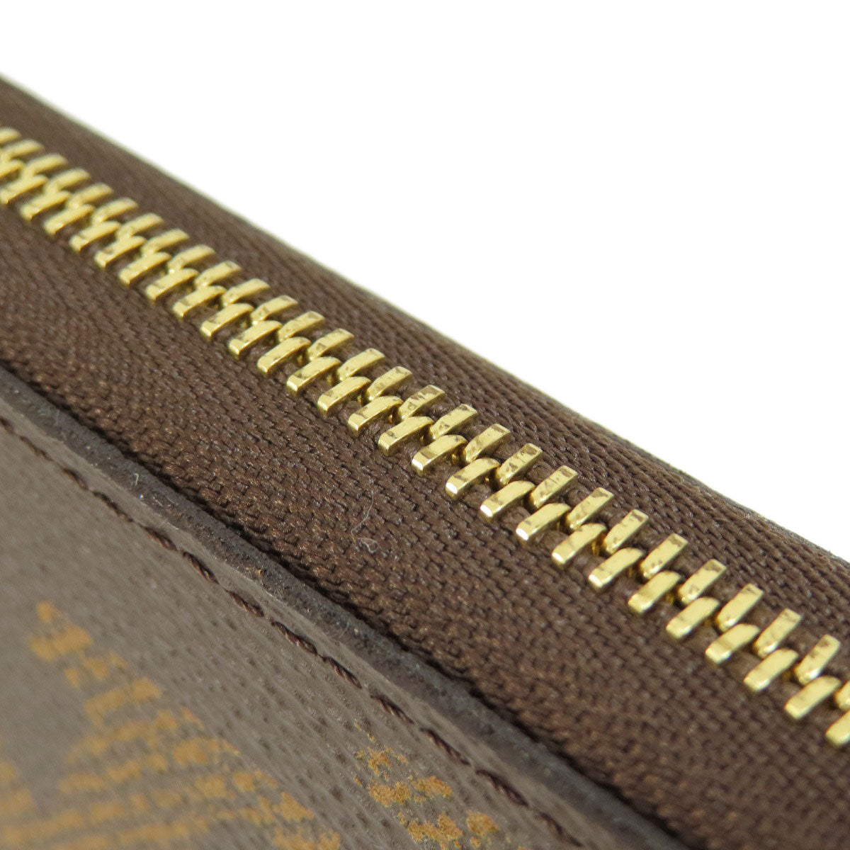 LOUIS VUITTON Coin case M69354 Giant monogram canvas Brown Zippy coin purse Women Used Authentic