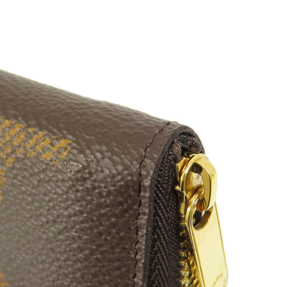 LOUIS VUITTON Coin case M69354 Giant monogram canvas Brown Zippy coin purse Women Used Authentic