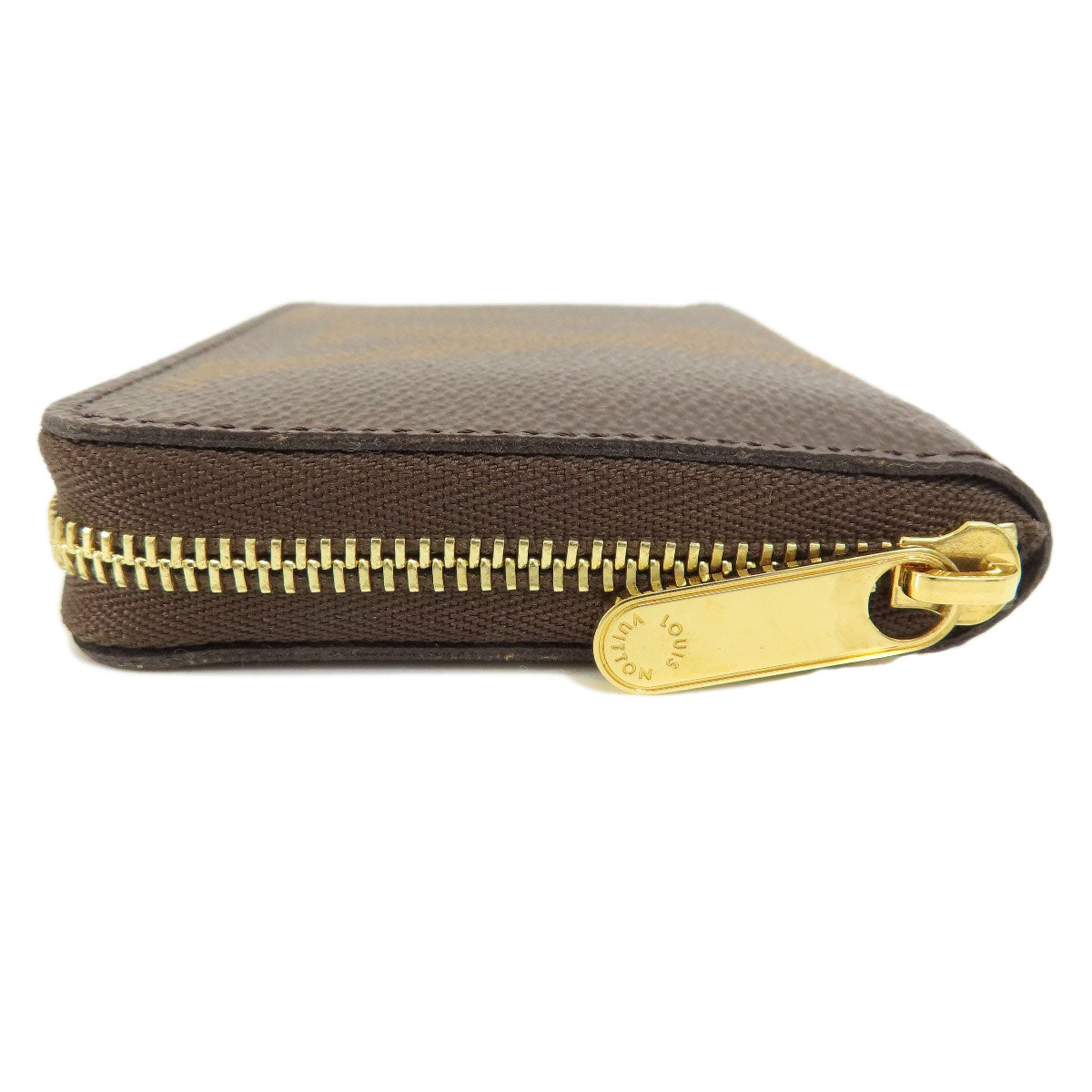LOUIS VUITTON Coin case M69354 Giant monogram canvas Brown Zippy coin purse Women Used Authentic