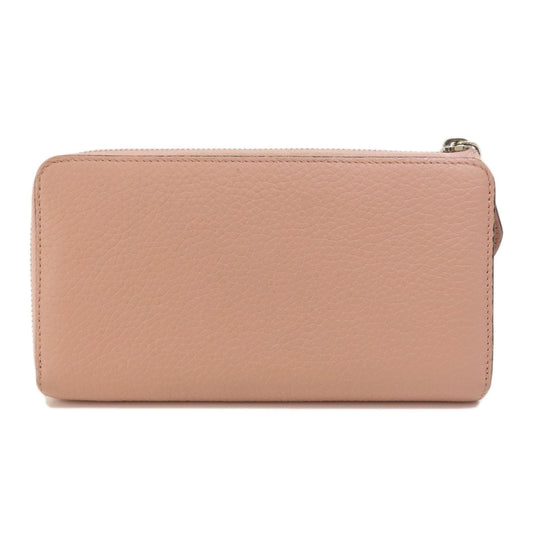 LOUIS VUITTON Long Wallet Purse M63103 Taurillon Clemence pink Portefeuille comet Women Used Authentic