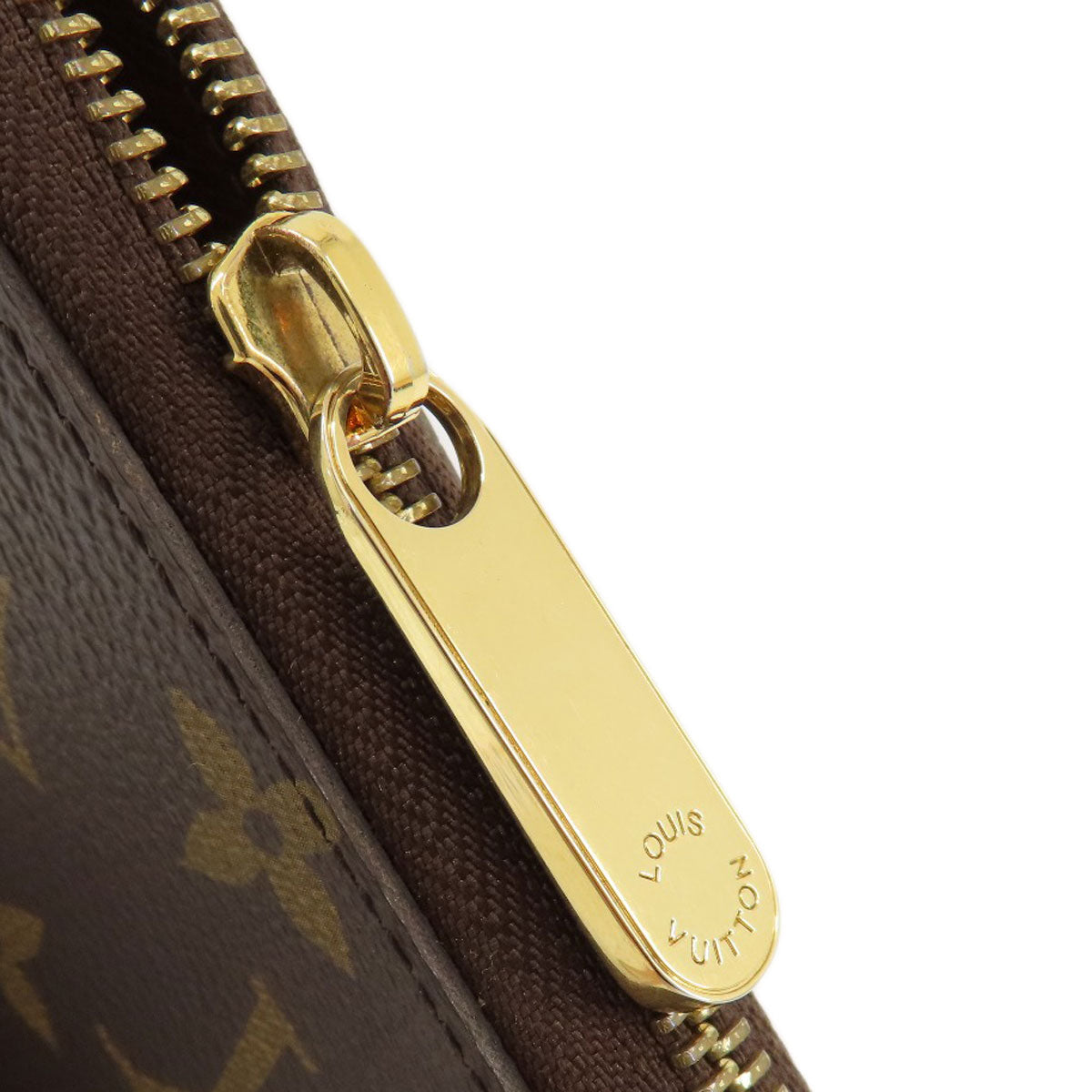 LOUIS VUITTON Long Wallet Purse M60017 Monogram canvas Brown Zippy Wallet Old Monogram Women Used Authentic