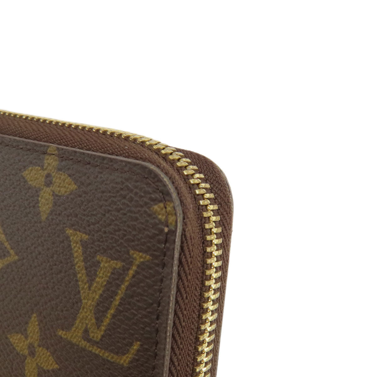 LOUIS VUITTON Long Wallet Purse M60017 Monogram canvas Brown Zippy Wallet Old Monogram Women Used Authentic