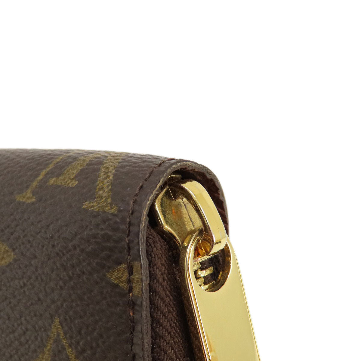 LOUIS VUITTON Long Wallet Purse M60017 Monogram canvas Brown Zippy Wallet Old Monogram Women Used Authentic