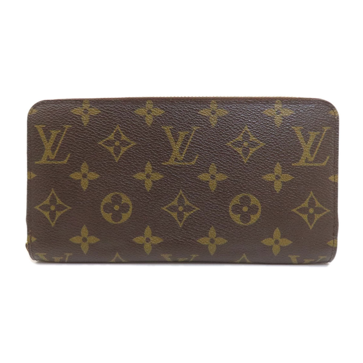 LOUIS VUITTON Long Wallet Purse M60017 Monogram canvas Brown Zippy Wallet Old Monogram Women Used Authentic