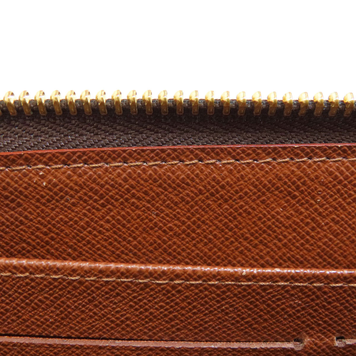 LOUIS VUITTON Long Wallet Purse M60017 Monogram canvas Brown Zippy Wallet Old Monogram Women Used Authentic