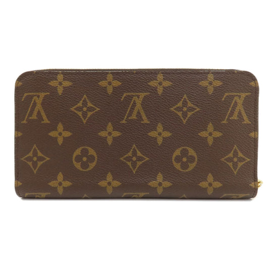 LOUIS VUITTON Long Wallet Purse M41616 Monogram canvas Brown Zippy Wallet Monog Lamb Women Used Authentic