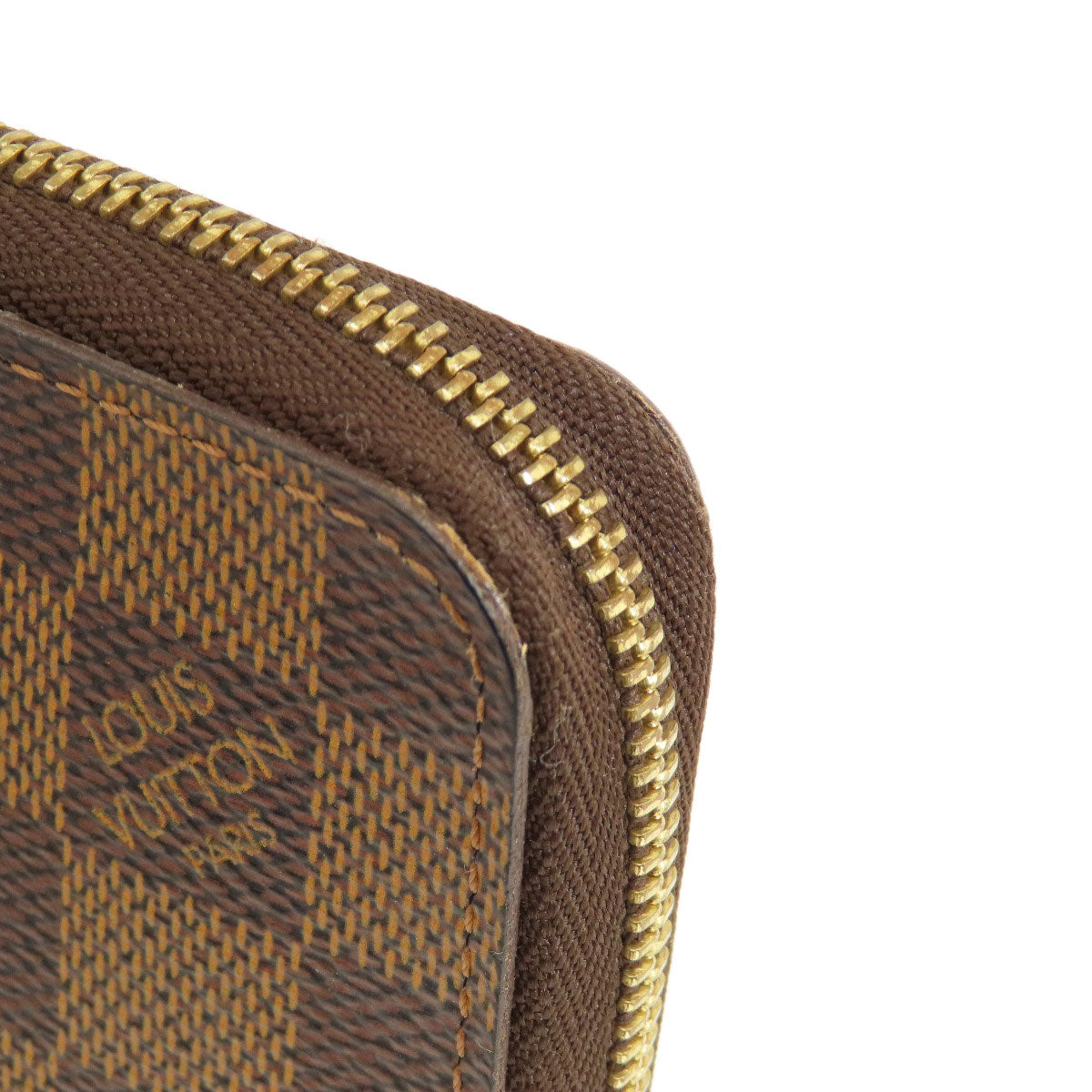 LOUIS VUITTON Coin case N63070 Damier canvas Brown Zippy Coin Purse Damier Ebene Women Used Authentic