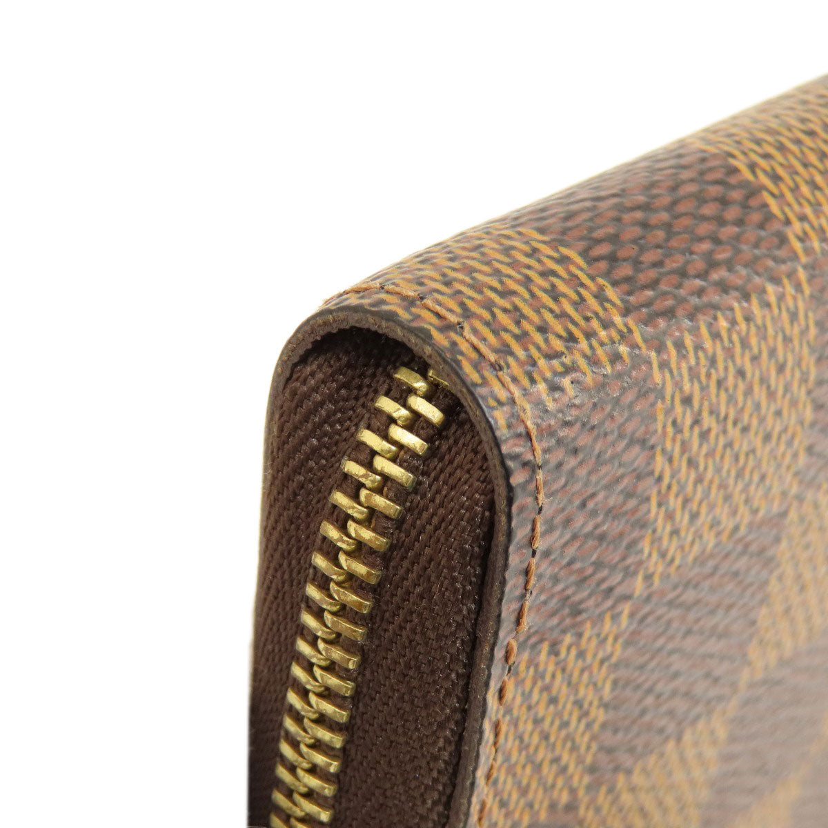 LOUIS VUITTON Coin case N63070 Damier canvas Brown Zippy Coin Purse Damier Ebene Women Used Authentic