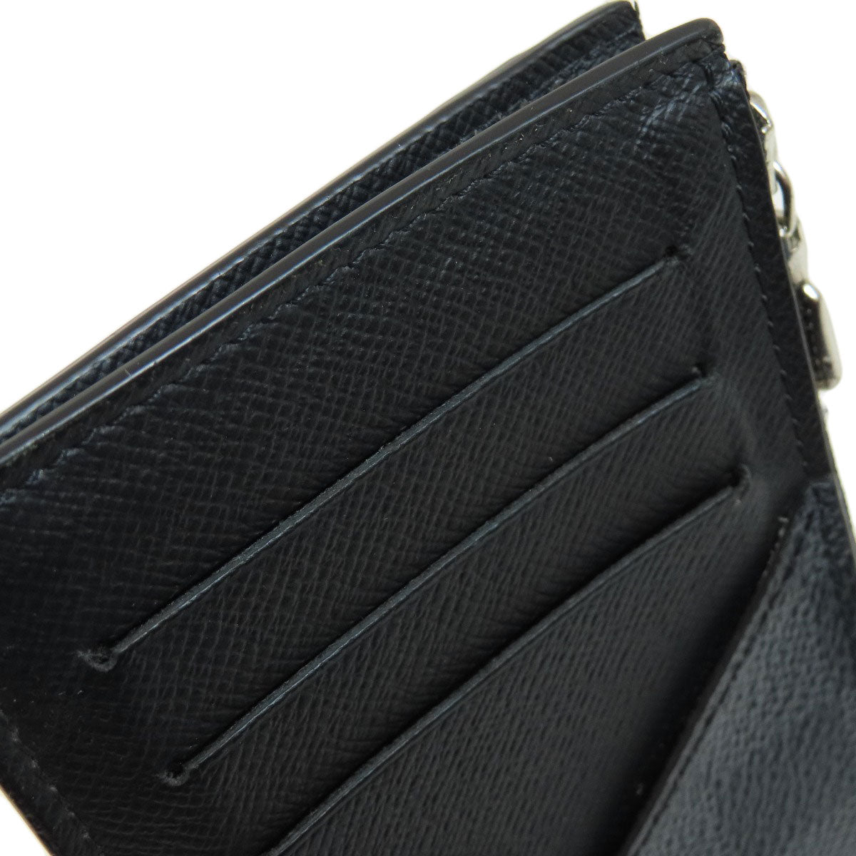 LOUIS VUITTON Coin case N64038 Damier canvas black Coin Card Holder Damier Graphite mens Used Authentic