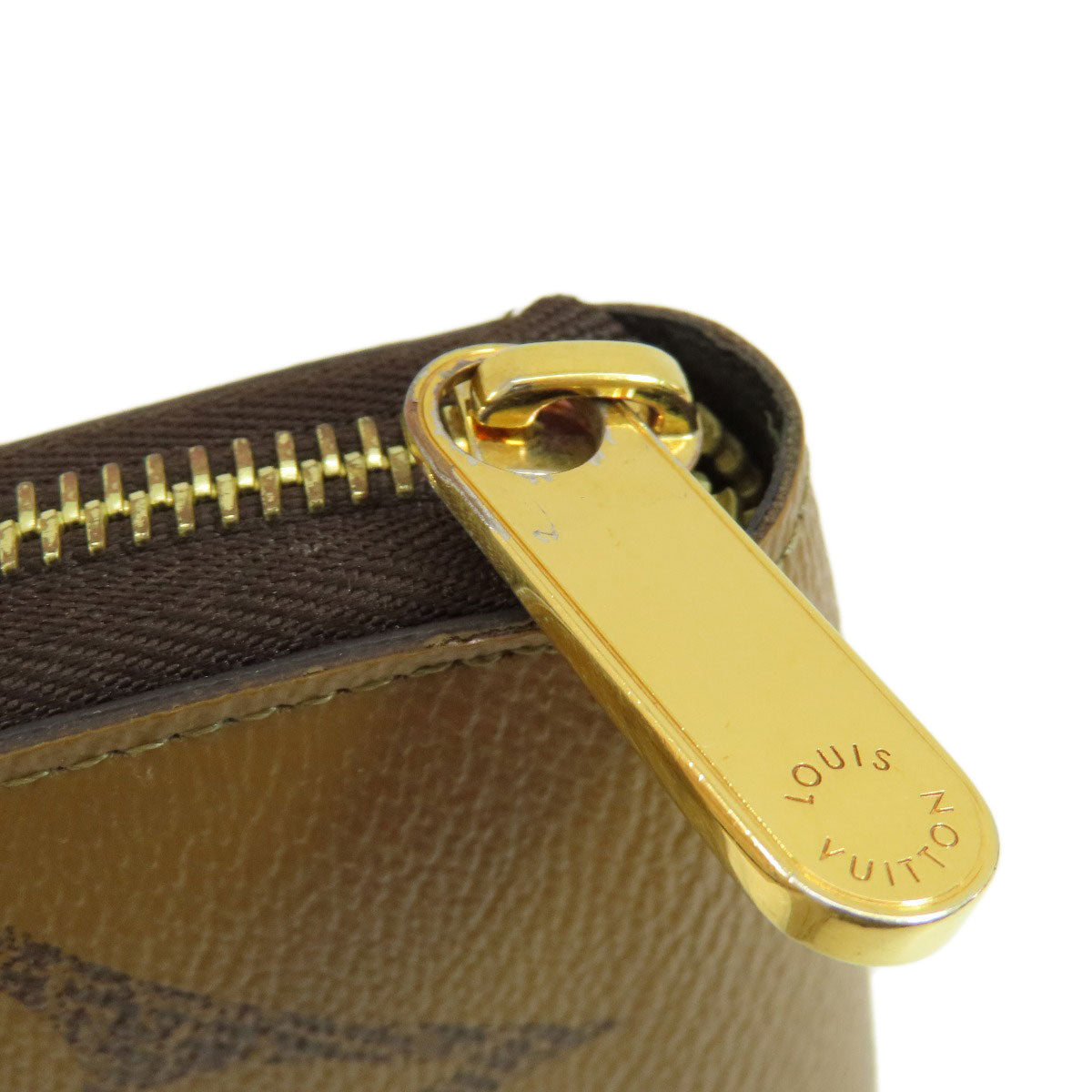 LOUIS VUITTON Long Wallet Purse M69353 Giant monogram canvas Brown Zippy Wallet Monogram Reverse Women Used Authentic
