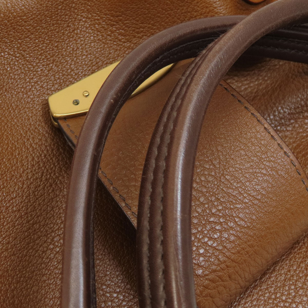 PRADA Handbag BR2672 leather Brown VIT DAINO ROCKE Women Used Authentic