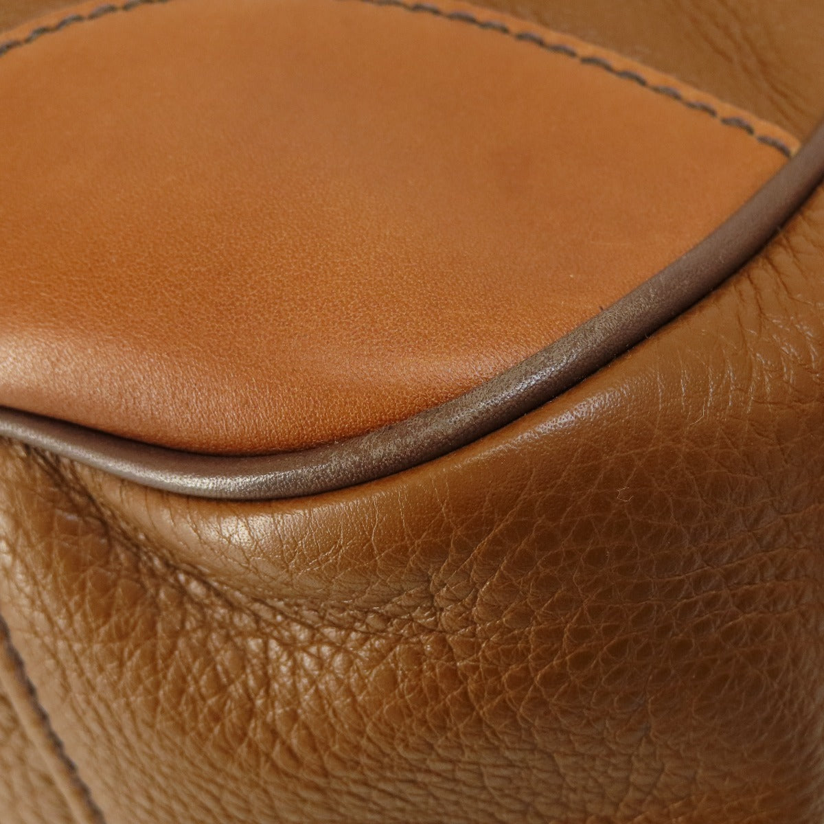 PRADA Handbag BR2672 leather Brown VIT DAINO ROCKE Women Used Authentic