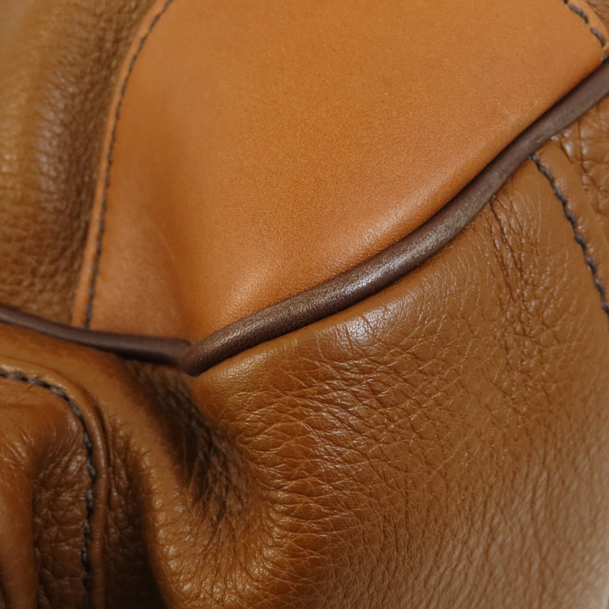 PRADA Handbag BR2672 leather Brown VIT DAINO ROCKE Women Used Authentic