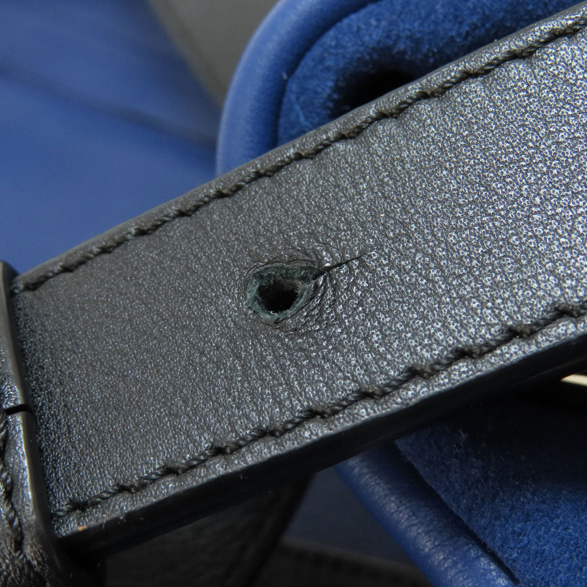 LOEWE Shoulder Bag leather blue one belt anagram