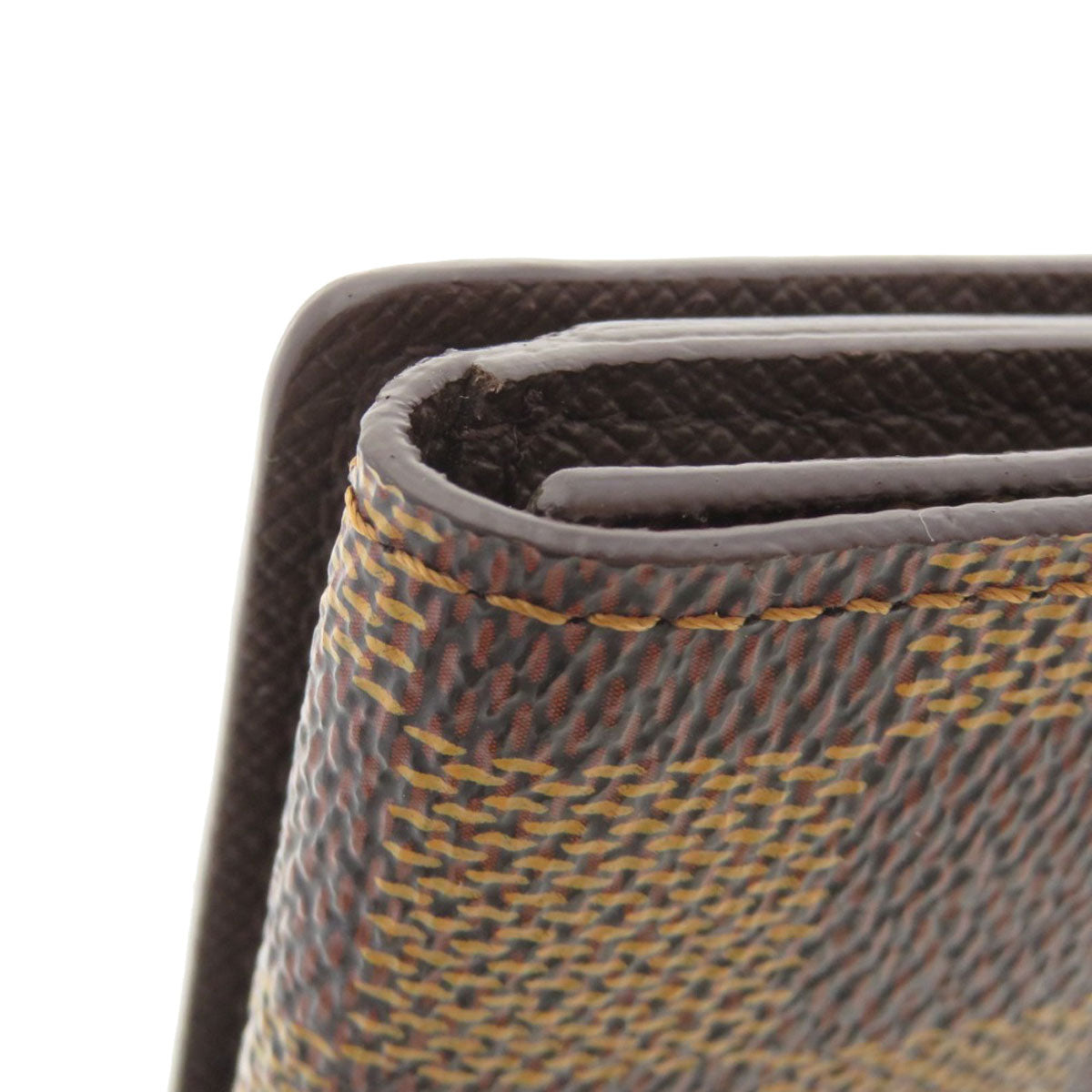 LOUIS VUITTON Coin case N62925 Damier canvas Brown Ludlow Damier Ebene Women Used Authentic