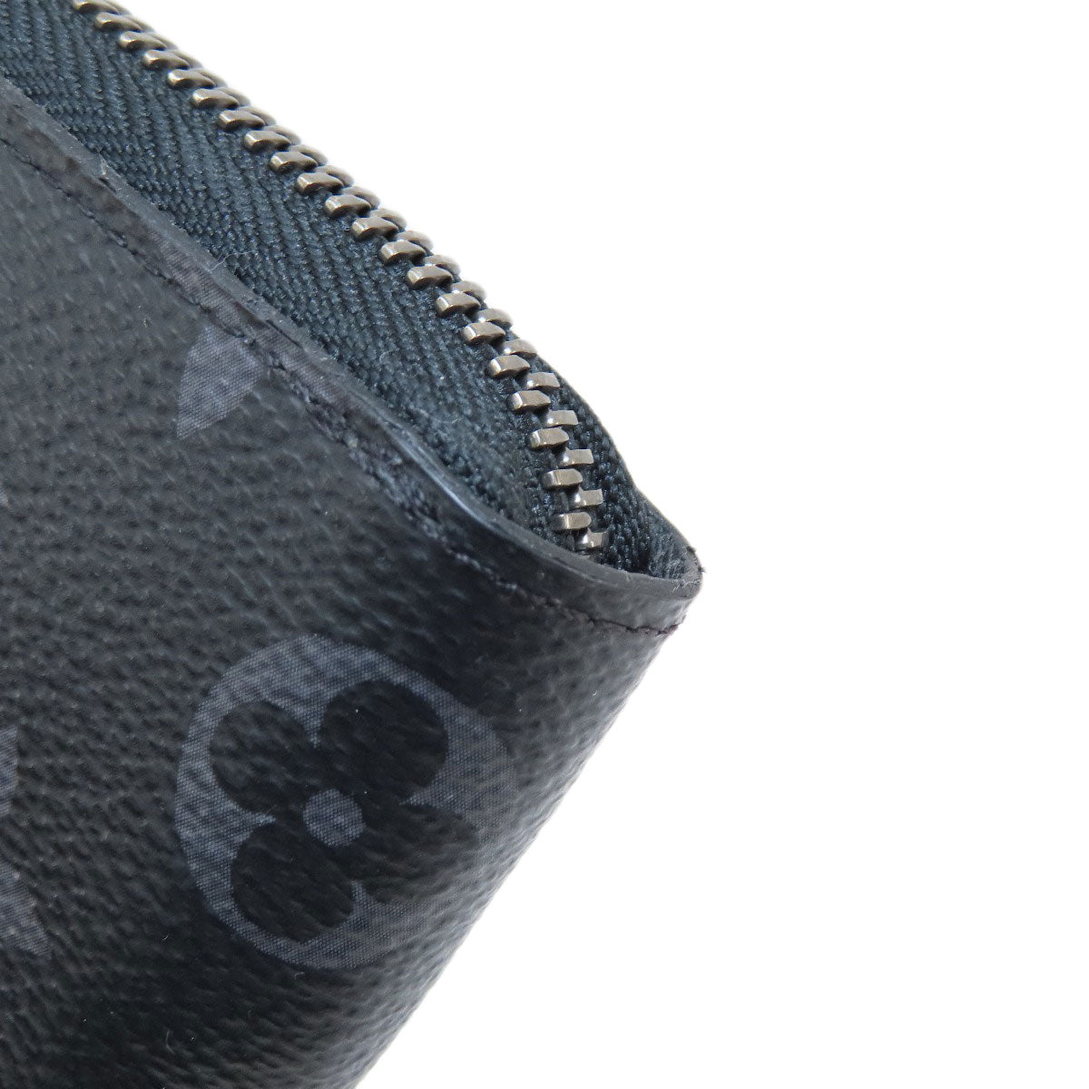LOUIS VUITTON Long Wallet Purse M62295 Monogram Eclipse black Zippy wallet Vertical mens Used Authentic