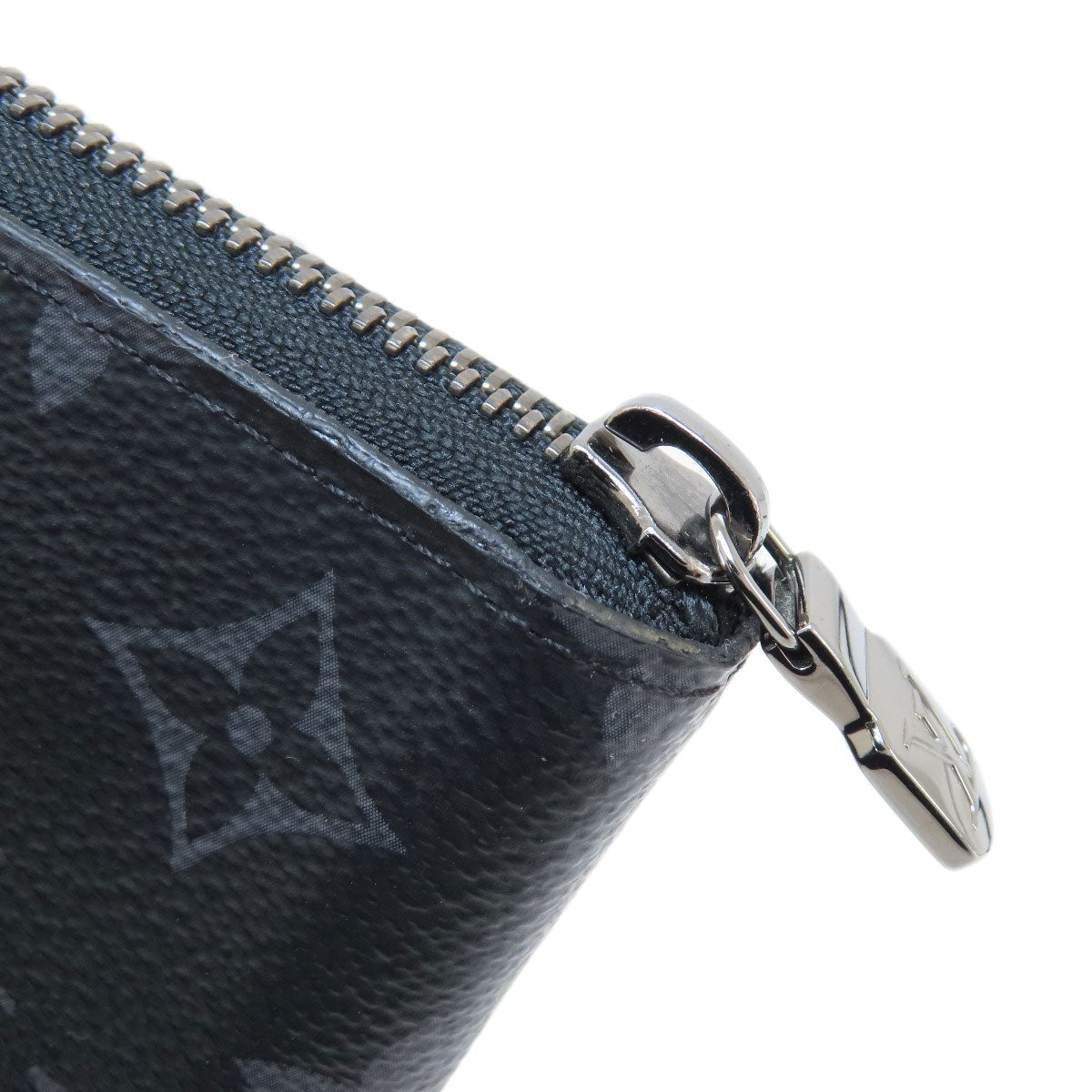 LOUIS VUITTON Long Wallet Purse M62295 Monogram Eclipse black Zippy wallet Vertical mens Used Authentic