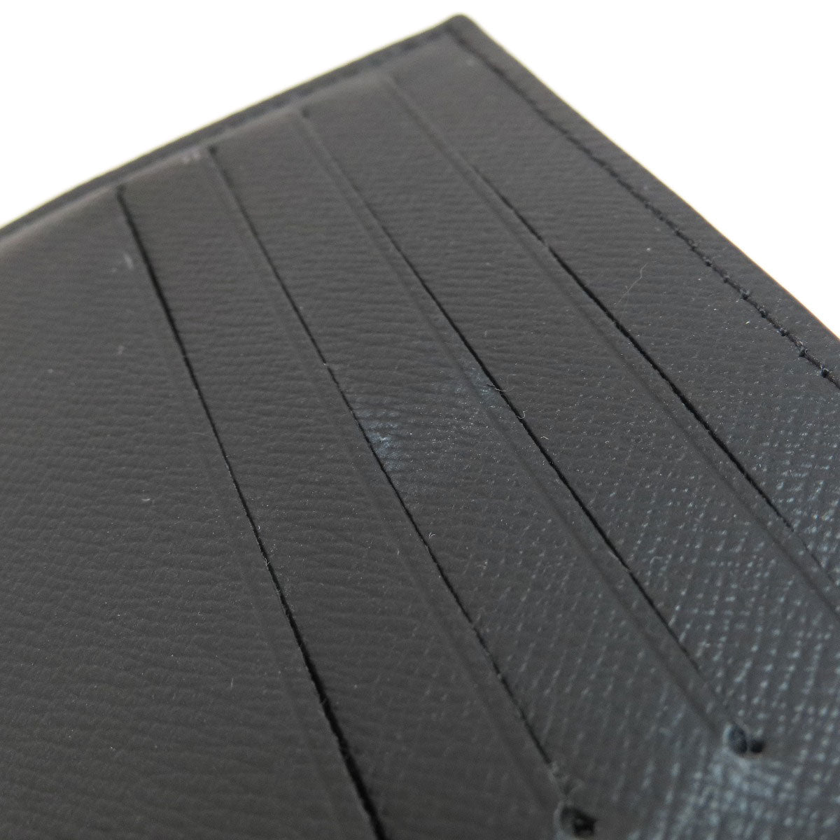 LOUIS VUITTON Bifold Wallet M62045 Taiga Leather black Portefeuille Amerigo NM mens Used Authentic