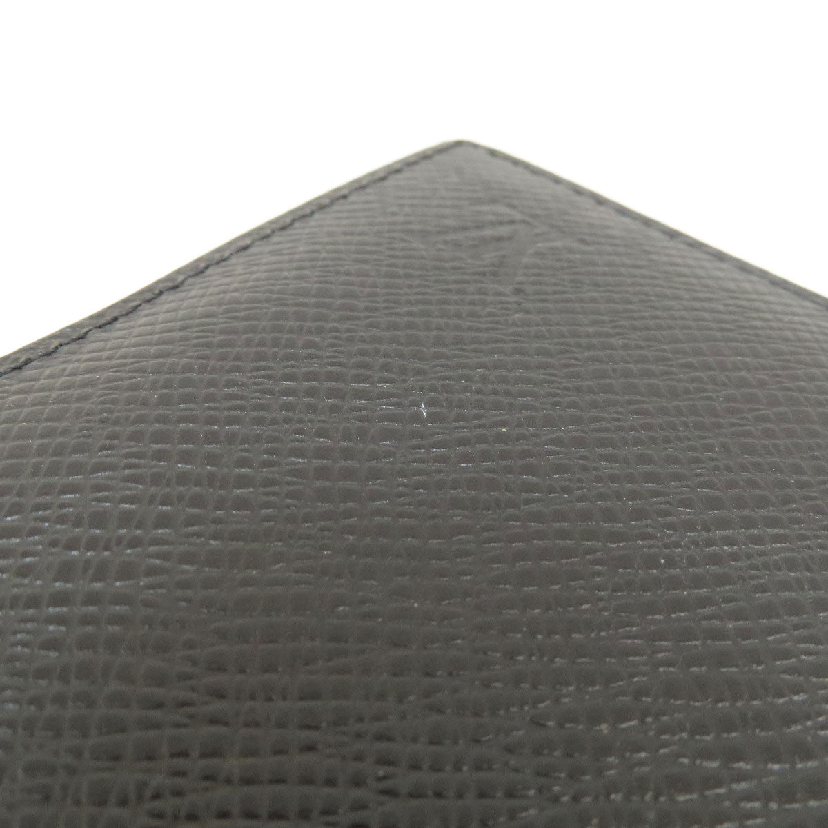 LOUIS VUITTON Bifold Wallet M62045 Taiga Leather black Portefeuille Amerigo NM mens Used Authentic