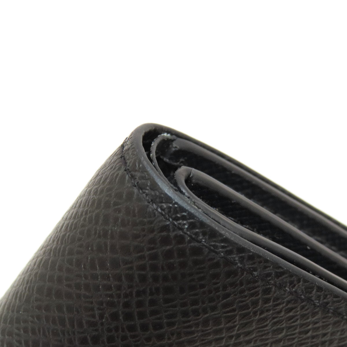 LOUIS VUITTON Bifold Wallet M62045 Taiga Leather black Portefeuille Amerigo NM mens Used Authentic
