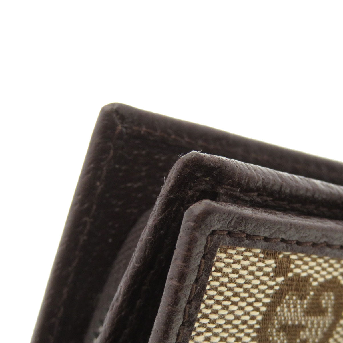 GUCCI Bifold Wallet 146568 Canvas, Leather Brown GG Women Used Authentic