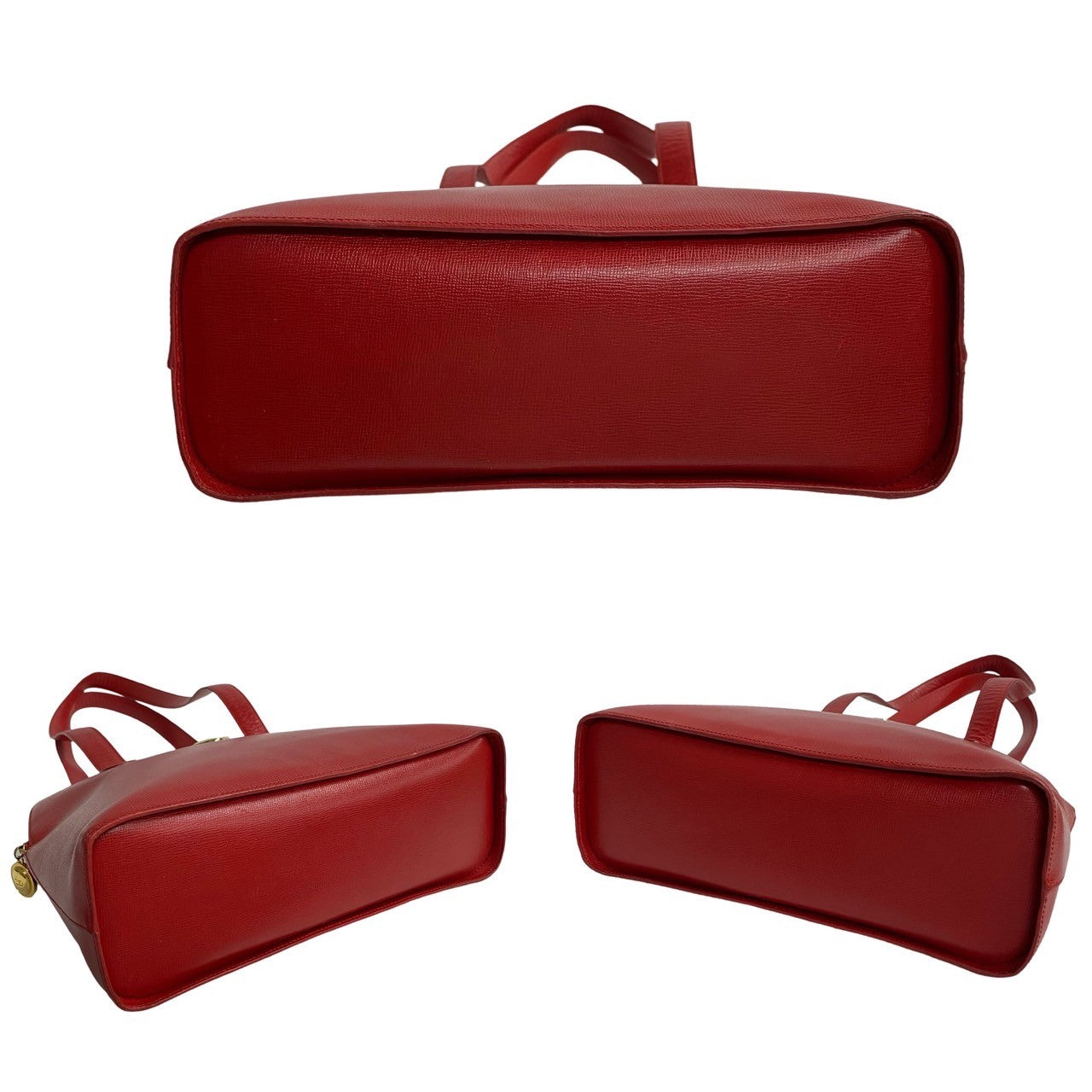 Dior Shoulder Bag leather Red CD logo Metal Women Used Authentic