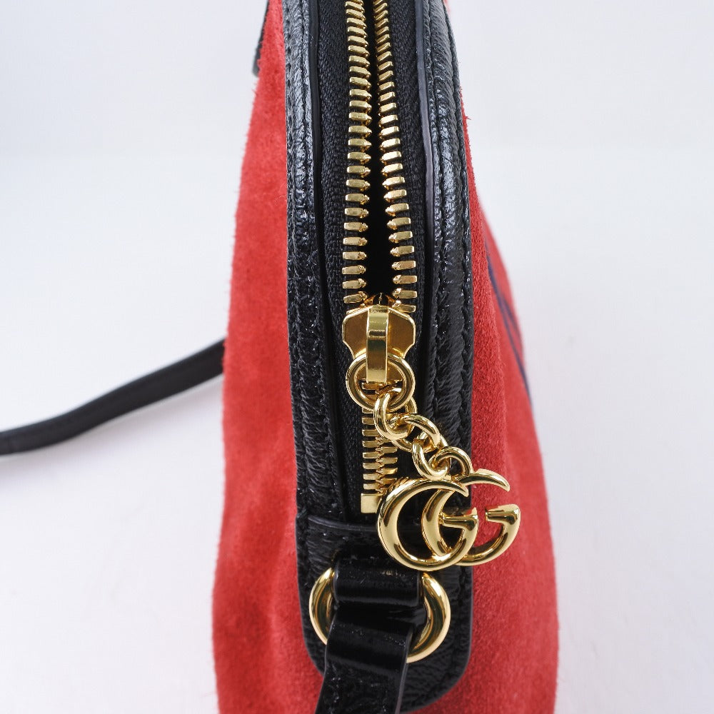 GUCCI Shoulder Bag 499621 Suede, Leather Red Ofidia Women Used Authentic