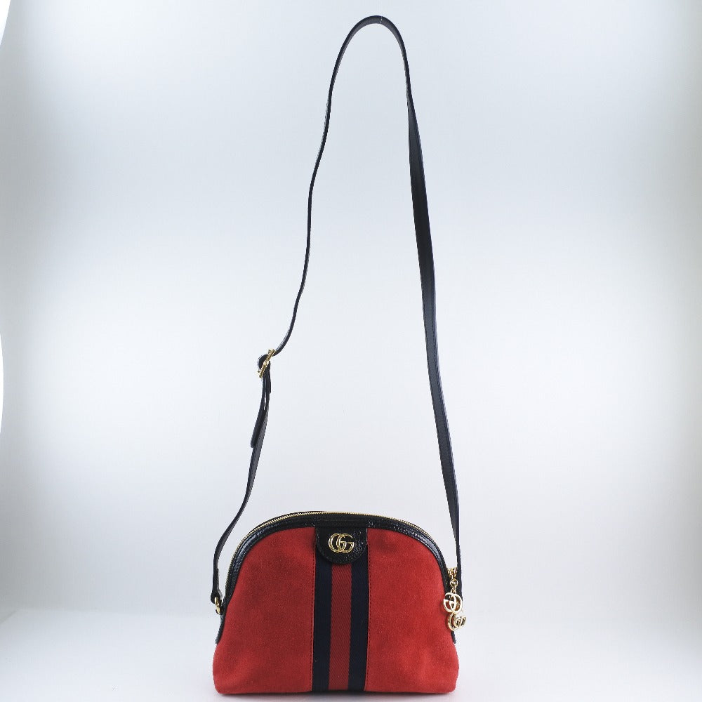 GUCCI Shoulder Bag 499621 Suede, Leather Red Ofidia Women Used Authentic