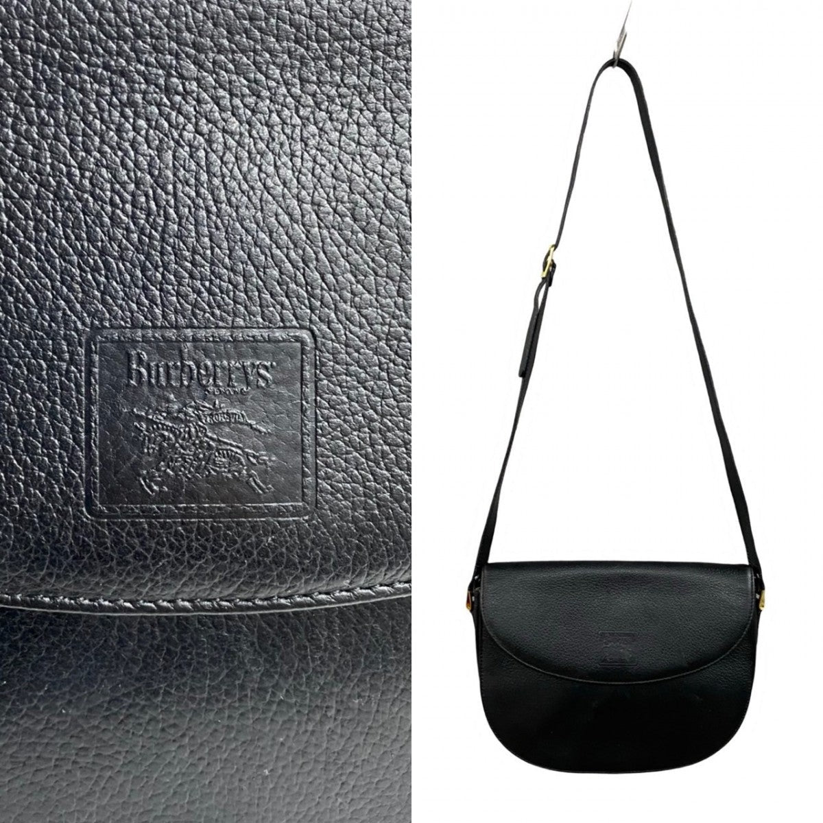 BURBERRY Shoulder Bag leather black